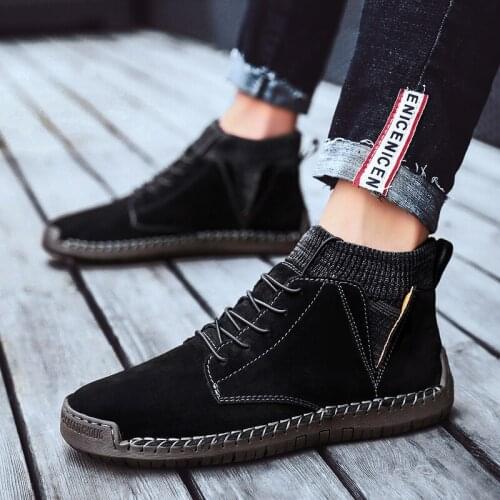 Casual tenis sneaker coturno man black genuine leisure Casual work winter mens home de flat botas men causal sport shoe mens
