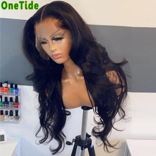 Pre Plucked Body Wave Lace Front Wig Brazilian Wigs For Women Human Hair 30 Inch T Part Lace Frontal Wigs Bodywave Closure Wig