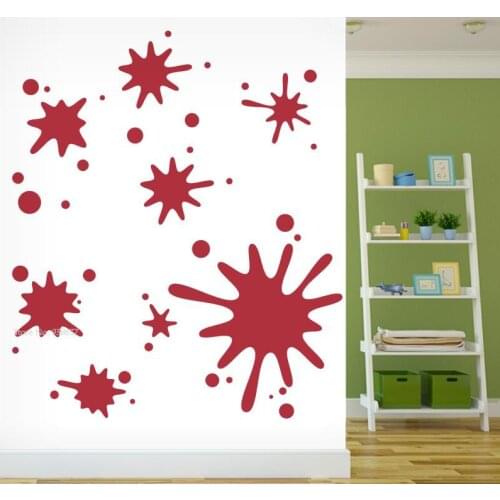 Paint Splatter Wall Decals Home Decor Living Room Creative Decoration Removable Vinyl Wall Stickers Waterproof Art Decal ZA670