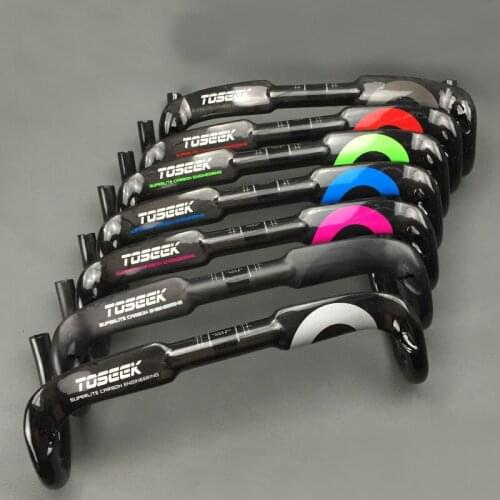 TOSEEK Carbon Fiber Road Bike Handlebar Carbon Fiber Carbon Handlebar Bend The Carbon Bicycle Handlebar