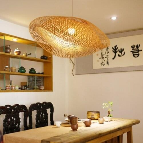 Modern Design Restaurant Bamboo LED Pendant Lights Wood Lamp Diningroom Livingroom Light Kitchen Hanging Lamp Restaurant Light