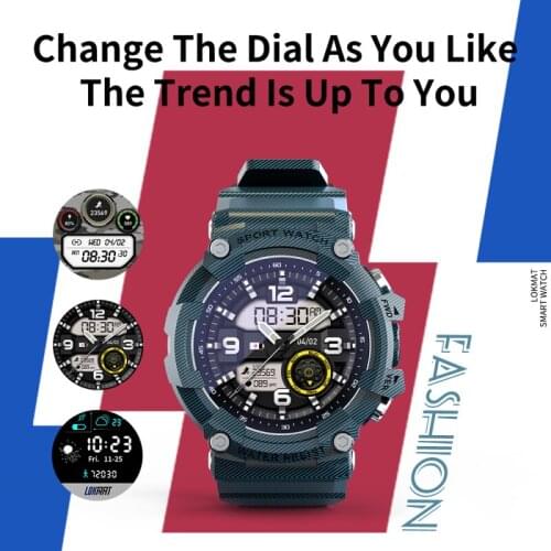 LOKMAT ATTACK 2 Smart Watch Fitness Tracker Sports Watch Bluetooth 5.1 Waterproof Braclet Heart Rate Blood Presure Smart Band