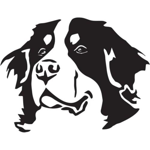 SZWL Switzerland Bernese Mountain Dog Head Car Sticker Auto Windscreen Vinyl Decals Waterproof Accessories Sticker,15cm*19cm