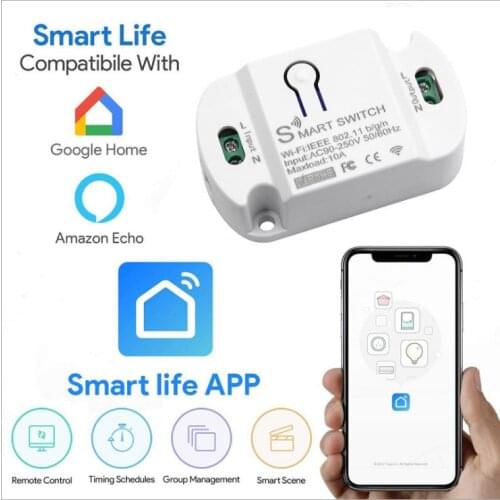 10A WiFi Intelligent Break Device TP-Link Smart Controlling Device ​Wifi Smart Switch Compatible with Google-home Echo