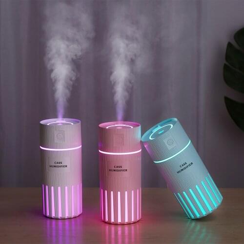 3 in 1 Air Humidifier 320ML USB Mini Ultrasonic Essential Aroma Diffuser Car Home Portable Colorful Lamp Air Purifier Mist Maker