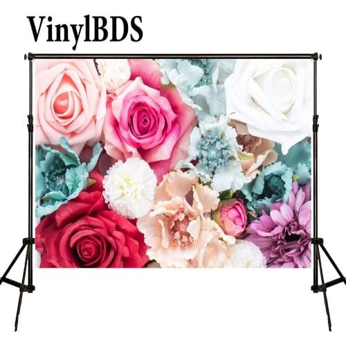 VinylBDS 10X10FT Newborn Photography Background Flower Wall Photographic Background for Children Photography Shoot