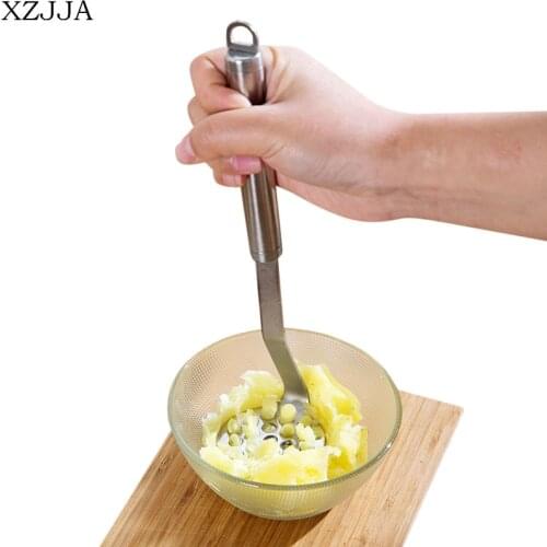 XZJJA High Quality Potato Pressure Stainless Steel Potatoes Mashed Potato Pumpkin Sweet Potato Mud Crusher Kitchen Supplies