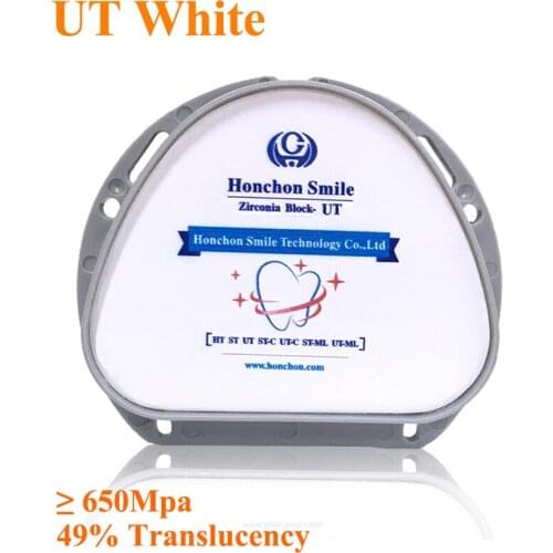 1 Piece CAD CAM Dental Zirconia White UT Block For Amann Girrbach Milling System
