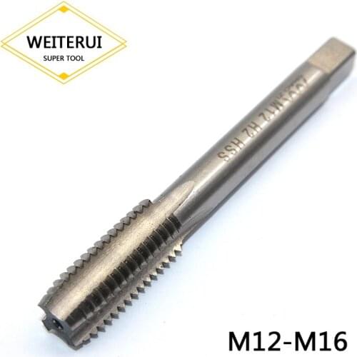 1PC HSS Straight Flute Tap M12 M14 M16 x 1mm 1.25mm 1.5mm 1.75mm Machine Tool High Speed Steel Metric