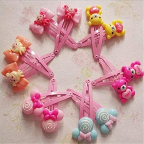 10 Pcs/set BB Hairpins Children Kids Party Gift Fashion Girls Hair Clips Pink Pig Cartoon Barrette Wholesale