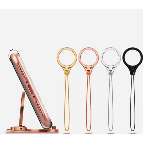 2 in 1 Metal Cell Phone Lanyard Finger Ring Multifunction Mobile Phone Holder