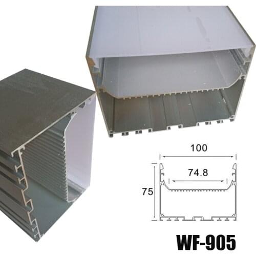 4 Sets WF-905 100cm U Shape Aluminum Channel Profile With Cover, End Caps and Hanging Wire for LED Bar lights