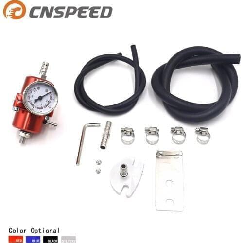 CNSPEED Aluminum Universal Adjustable Fuel Pressure Regulator with gauge YC100507