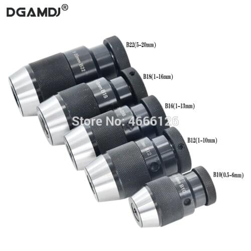B10 B12 B16 B18 B22 chuck collet JT6 chuck Self Tighten Keyless Drill Chuck for drilling machine Taper Drill Chuck For Power
