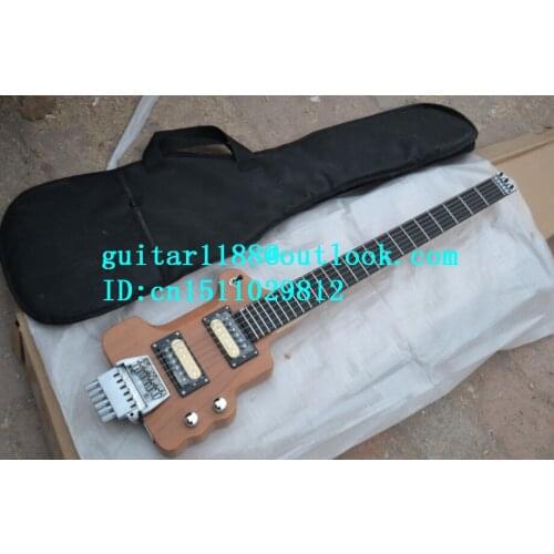 Free shipping new high quality wholesale and retail alder body w-son pickup headless electric guitar F-1607+softcase
