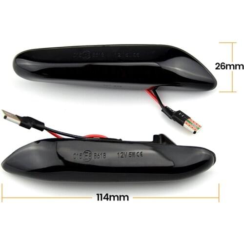 Side Marker Car Styling Flowing Lights Smoked Lens Turn Signal Light Side Indicator Dynamic Led For BMW E90 E92 E60 E87 E82