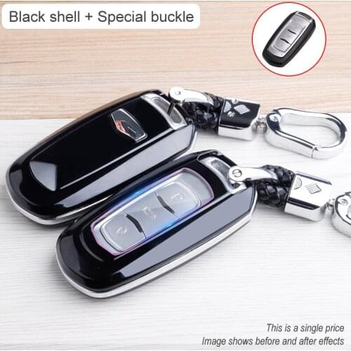 Carbon Fiber Car Smart Key Cover Case Fob For Geely Atlas Boyue NL3 EX7 Emgrand X7 SUV GT GC9 Borui Protect Shell Accessories