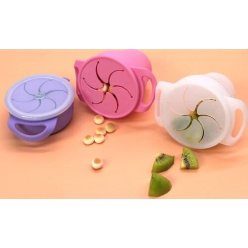 Childrens Snack Cup with Handle Spill-proof Snack Bowl Food Grade Silicone Cup Maternal and Baby Products
