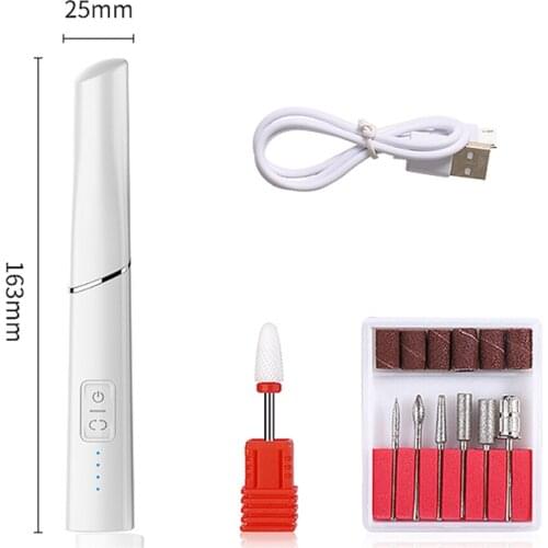 Electric Manicure Machine USB Portable Nail Drill For Acrylic Nail Gel Polish Professional E-file Milling Nail Files Salon Tool