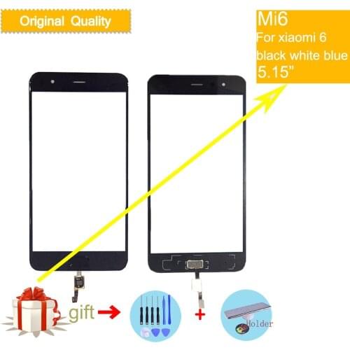 Felfial Original TouchScreen For Xiaomi 6 Mi6 Mi 6 M6 Touch Screen Digitizer Panel Sensor Front Glass with Fingerprint button