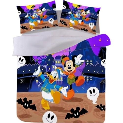 Halloween Duck MickeyBedding Set Duvet Cover Pillowcase Adult Children Gift King Size Bed Set The Nightmare Befor Christmas