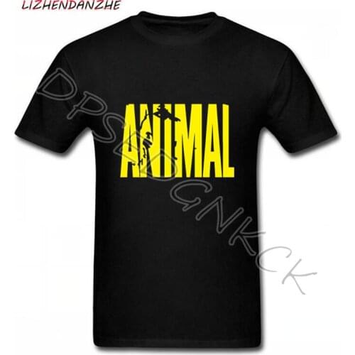 Hot ANIMAL T Shirt men cotton round collar muscle exercise fitness strong and handsome mens T-shirt trends cotton brand top 0111