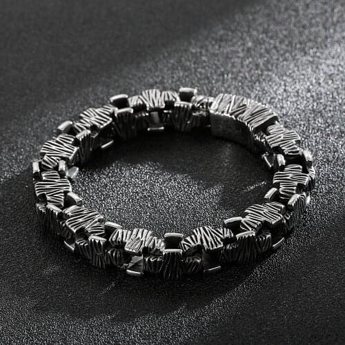 Mans Bracelets Jewels Store 10mm Cross Link Chain Bracelet Men Boyfriend Best Gift Vintage Style Smart Jewelry JB125390-BDJX
