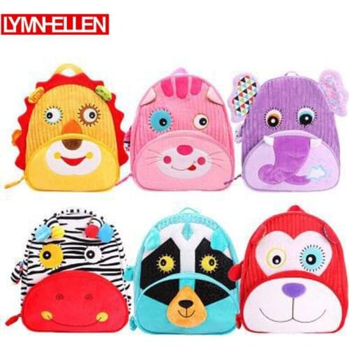 Animal Styling Cartoon Schoolbag Kindergarten Plush School Bag Child Animal Backpack Baby Girl Boy Child Bag Child