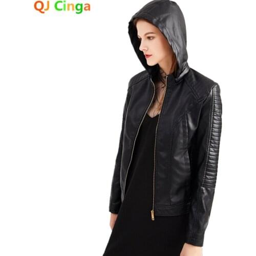 Женские зимние кожаные куртки Qj cinga China At AliExpress