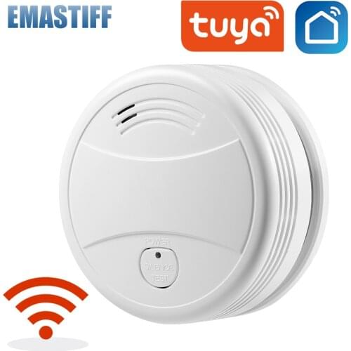 Wifi Smart Smoke Detector Smart Fire Alarm Sensor Smart Home Wireless Security System Smart Life APP Control For Home Kitchen