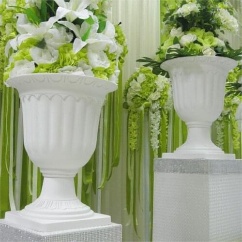 Wedding road cited flower pot fashion plastic flower pot wedding props roman flower pots wedding flower stand 8pcs/lot