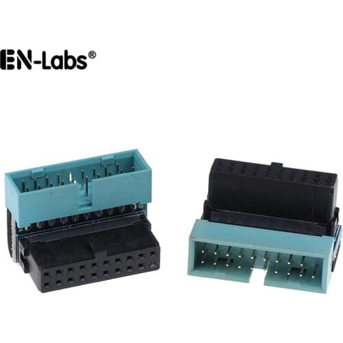 USB 3.0 20pin Angled 90 Degree Male to Female Extension Adapter,Motherboard UB3.0 19pin Connector Plug Splitter Cable Extender