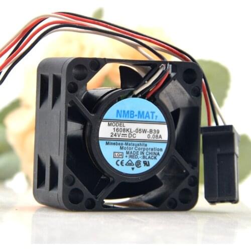 NMB-MAT 1608KL-05W-B39 DC 24V 0.07A 4cm 40x40x20mm 3-wires Server Cooling Fan