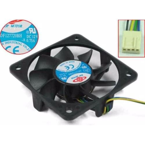 TOP MOTOR DF127720BH DC 12V 0.75A 77x77x20mm 4-wire Server Square Fan