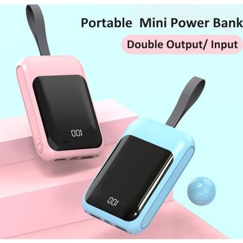 10000mAh Excellent Design Power Bank Mirror LED Display Double USB OUTPUT Fast Charging powerbank For Xiaomi Poverbank