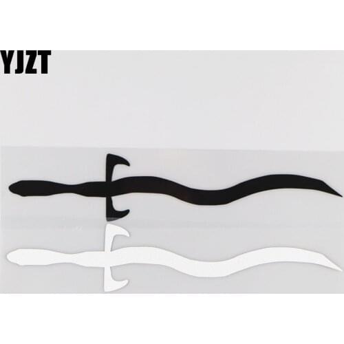 YJZT 18CM*3.4CM Sword Creative Personality Pattern Car Sticker Decorative Vinyl Decal 1A-0227