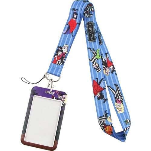 YL224 New Horror Movie Office lanyard card ID Badge Holder Keychain Pass Gym Mobile Kids Key Holder Key Rings Gifts Fans Gifts