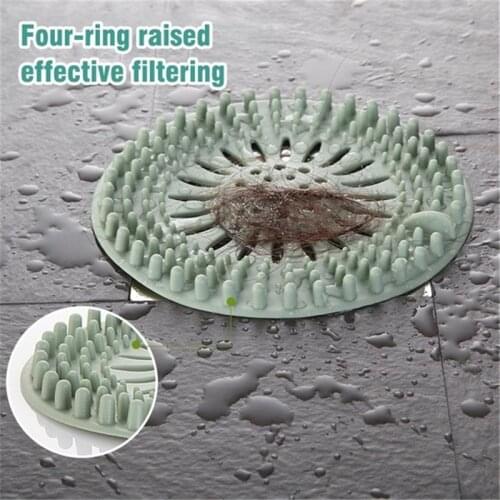 1PCS TPR Sink Drain Filter Hair Water Plug Anti Clog Shower Cover for Kitchen Bathroom Four-Ring Raised Effective Sink Strainer