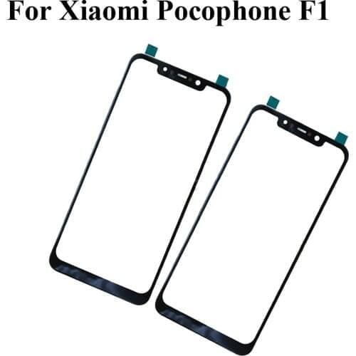 2PCS For Xiaomi Pocophone F1 F 1 Outer Glass Lens PocophoneF1 touchscreen Touch screen Outer Screen Glass Cover without flex