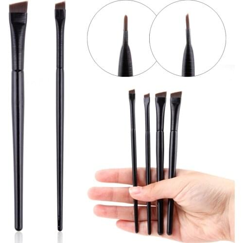 2Pcs Brow Brush Eyebrow Eyeliner Brush Eye Makeup Eyelash Small Angled Contour Cosmetics High Quality Professional Makeup Tools