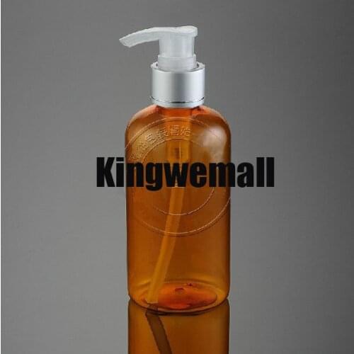 300pcs/lot 220ml Plastic Bottle Empty Lotion Shampoo Pump Bottles Cosmetic Container with Green Color