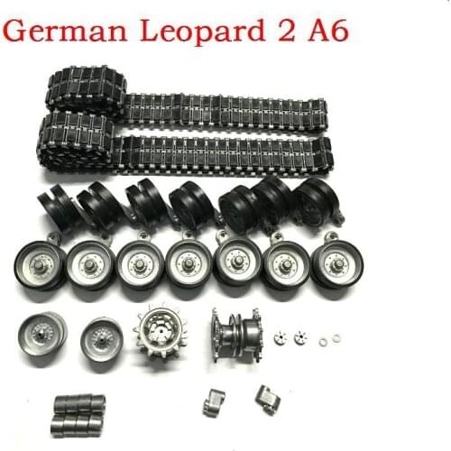 Henglong3889-1 1/16 German Leopard 2A6 RC tank Upgrade parts Steel Gear box /Metal track/metal wheel hub set/Metal main gears