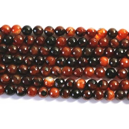 15" Natural Stone Faceted Dream Agates Round Loose Beads 6 8 10 12MM Pick Size For Jewelry Making