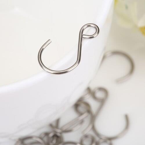 Camal 500pcs 25mm Chrome Metal S Hook Hanger Connector for Crystal Prisms Chandelier Wedding Party Christmas Tree Ornament DIY