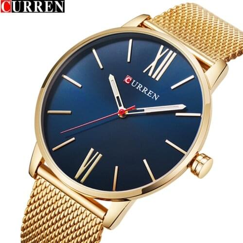 Quartz Watch Men Sports Mens Watches Top Brand Luxury Casual Gold quartz-watch stainless steel ultra thin clock CURREN 8238