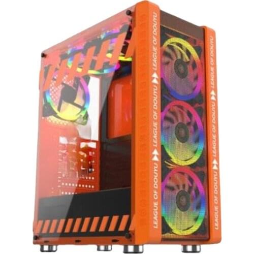 Computer case desktop DIY main box game case start side through all ATX topline personality