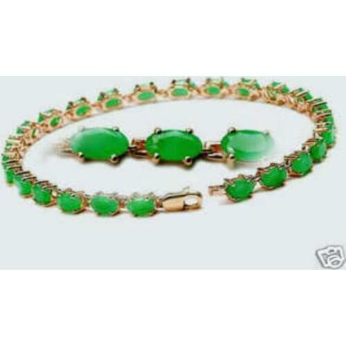 Wonderful Green Natural Emerald Bracelet 7.5"