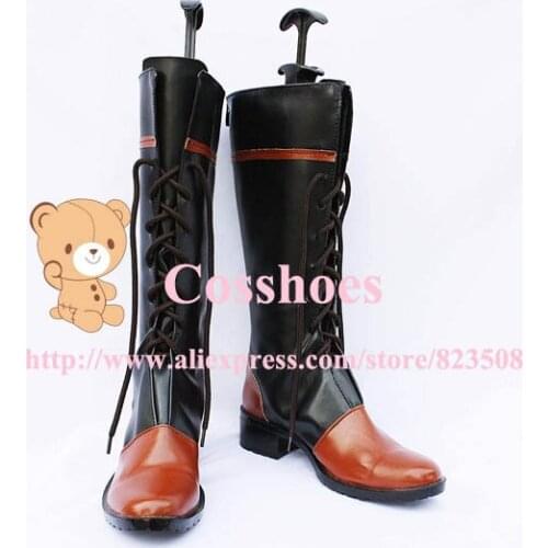 Custom made brown and black ciel shoes (the common ver) from black butler Kuroshitsuji Cosplay