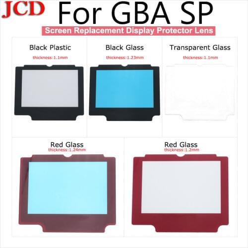 JCD New For Nintend Lens protector for GameBoy Advance SP Glass Protection Panel Replacement Screen Lens Protector For GBA SP