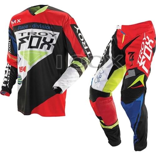 Troy Fox Motocross Suit 360 Divizion Full Set Jersey Pants Combo MX Dirt Bike Off-road Motorcycle Gear Set